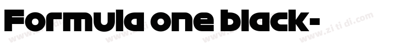Formula one black字体转换